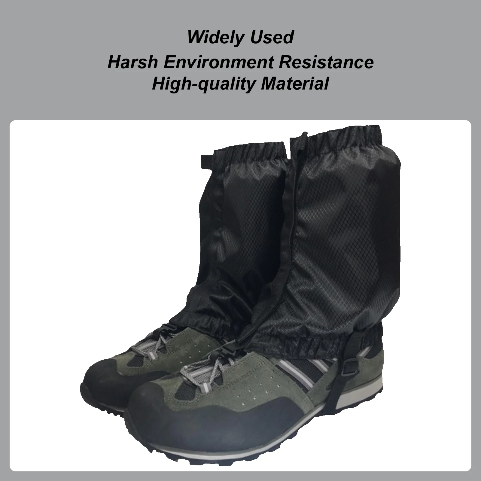 

1 Pair Trail Running Boot Gaiters, Black Breathable Leg Covers For Hiking Mountaineering Climbing, Winter Skiing Outdoor Sports