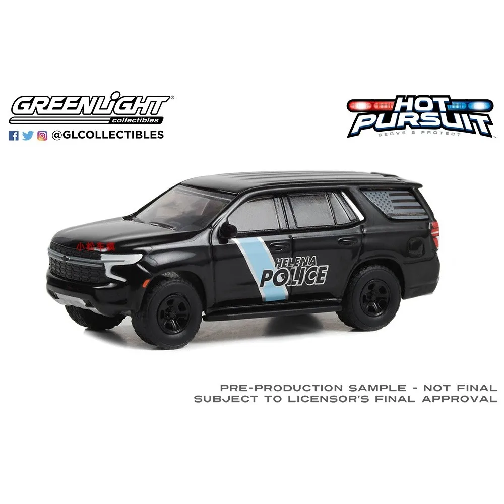 

1:64 2022 Helena police officer Tahoe police intercepted police car Advanced Collection Ornament Car Models
