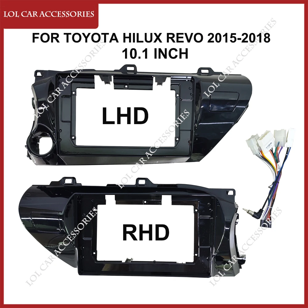 Radio Estéreo con GPS para coche, reproductor MP5 con Android, marco de carcasa, 2 Din, cubierta de salpicadero, 10,1 pulgadas, para TOYOTA Hilux Revo 2015-2018