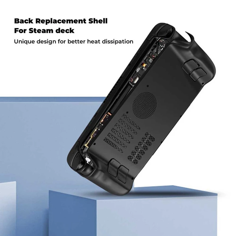 T24C Replacement Back Shell Case For Steam Deck Anti Slip Transparent Back Plate DIY Bracket For Steam Deck Accessories-A