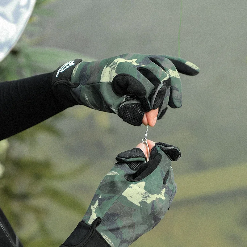 

1 Pair 3 Cut Finger Fishing Gloves Breathable Quick Drying Anti-slip Waterproof Fishing Gloves Fishing For Finger Glove