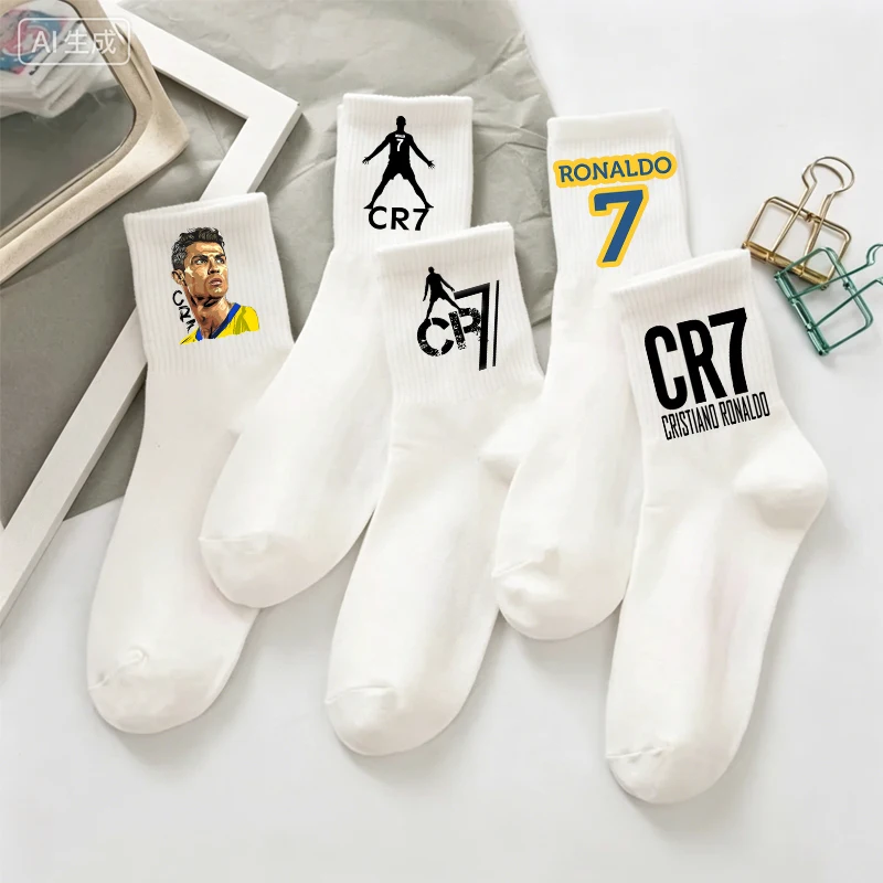 Cr7 Ronaldos Baumwollsocken für Damen und Herren, Niedliche Cartoon-Anime-Fußballsocken, Geburtstagsgeschenke