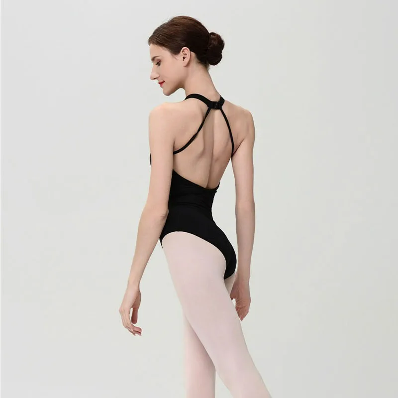 Ballet Leotard For Women\'s Sexy Dance Bodysuits Hanging Neck Gymnastics Leotard Adult Ballerina Stage Ballet Dancing Costumes