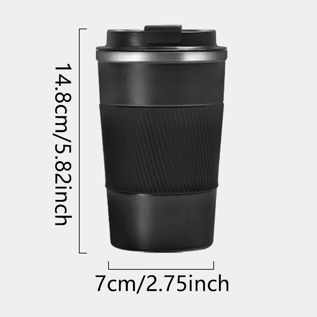 1PC - Stainless Steel Insulated Coffee Cup Portable Carrying Cup