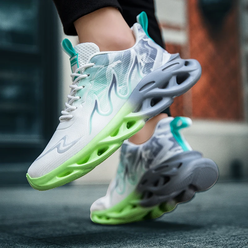 

Running Shoes Men Wear-resistant Breathable Anti-slip Outdoor Casual Men's Shoes Flat Bottom Lightweight Soft Sports Shoes Men