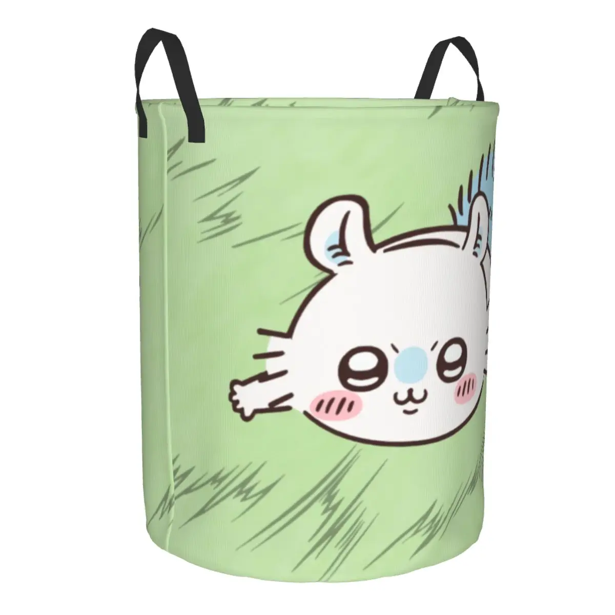 Custom Cute Cartoon Chiikawa Anime Laundry Basket Collapsible Popular Manga Toy Clothes Hamper Storage Bin for Kids Nursery