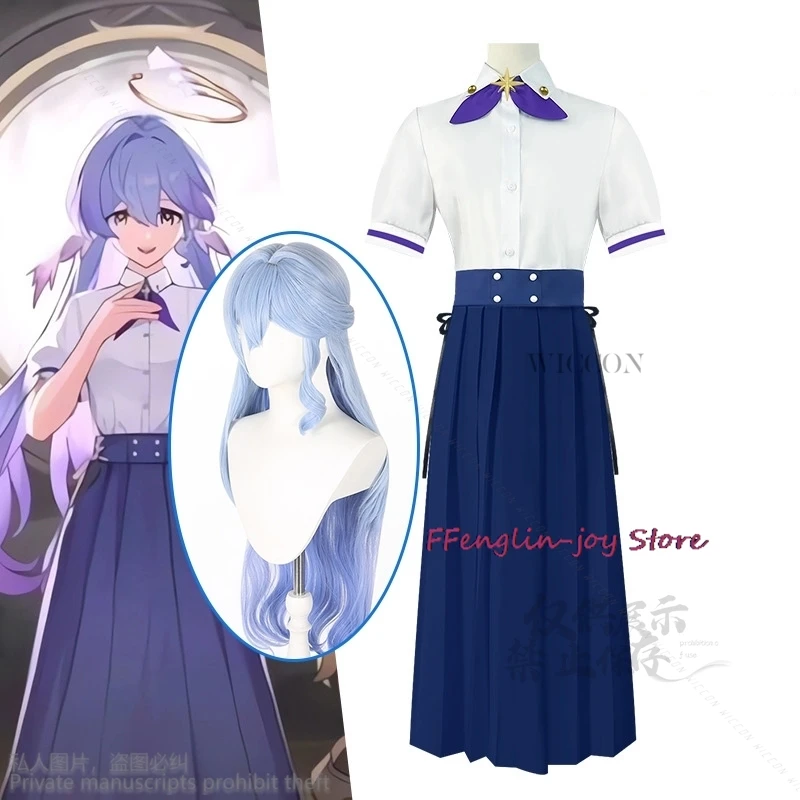 

Anime Robin Cosplay Costume Dress Honkai Star Rail School Uniform JK Roleplaying Singer Sunday Halloween Party For Women Props