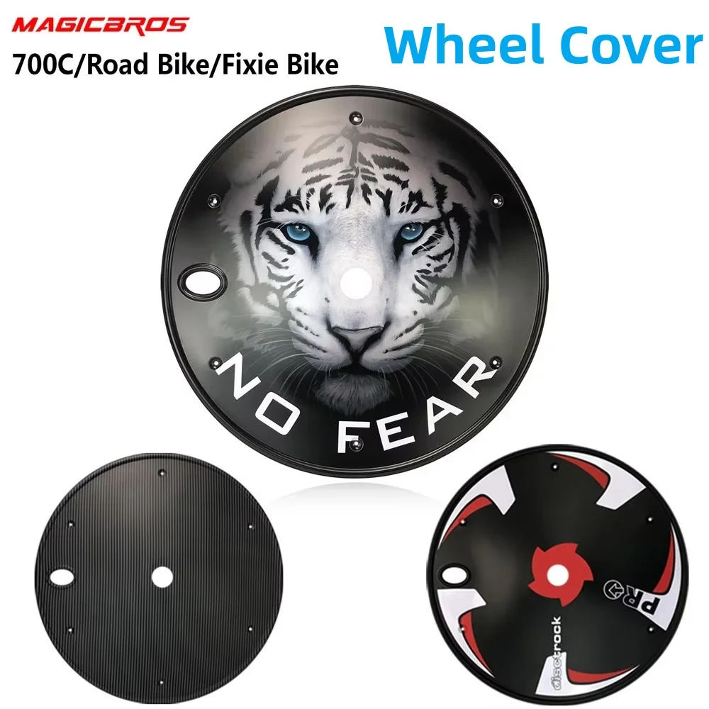 

MAGICBROS 700C Single Speed Fixie Bicycle Wheel Cover Unisex Road Bike 40MM 50MM 60MM 90MM Fixed Gear Bike Closed Wheel Cover