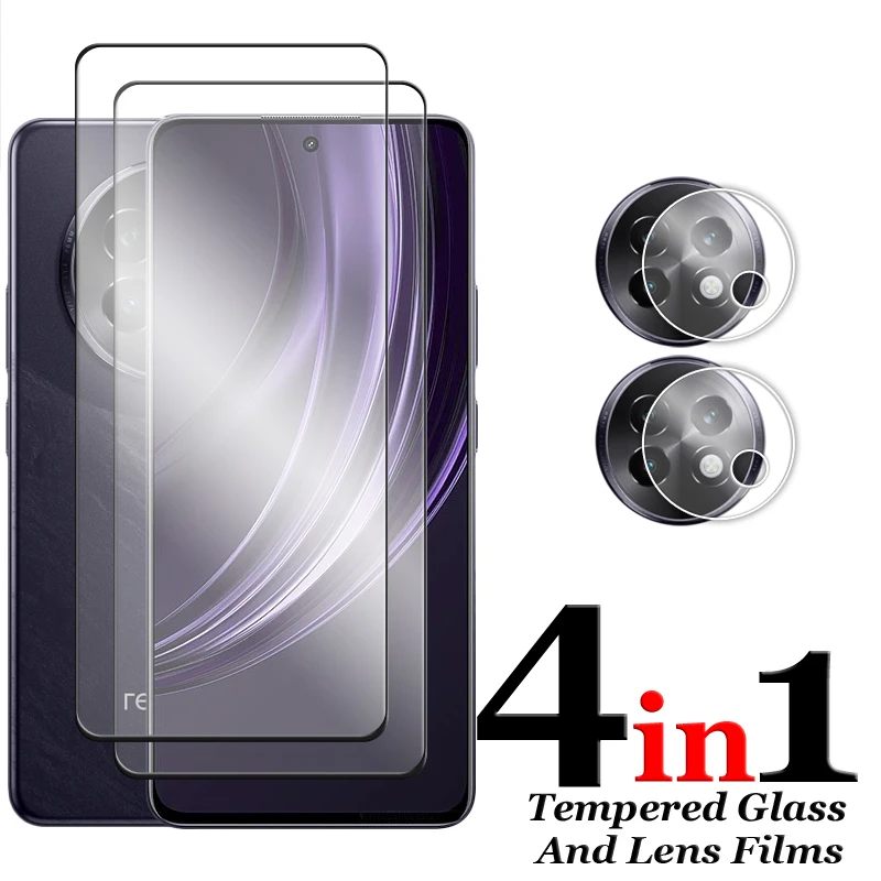 6in1 For Realme 13+ Glass For Realme 13 Plus Tempered Glass 2.5D Full Cover Glue Screen Protector For Realme 13+ Lens Film