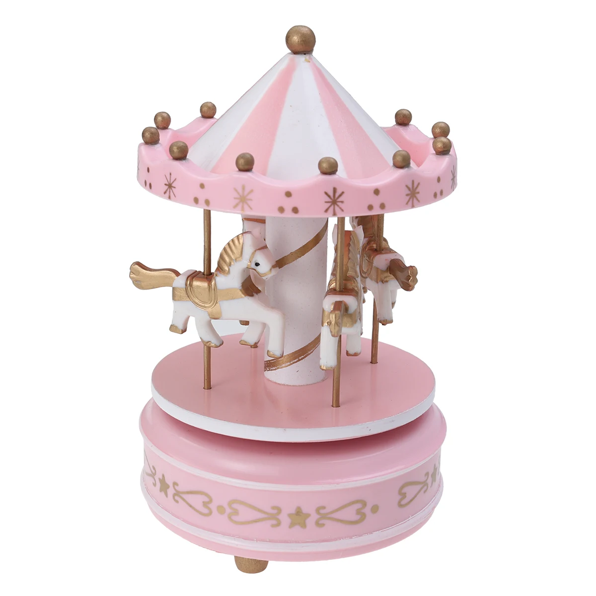 

Charming Wooden Carousel Music Box Miniature Ornament Musical Gift for Christmas Birthday Wedding Celebration