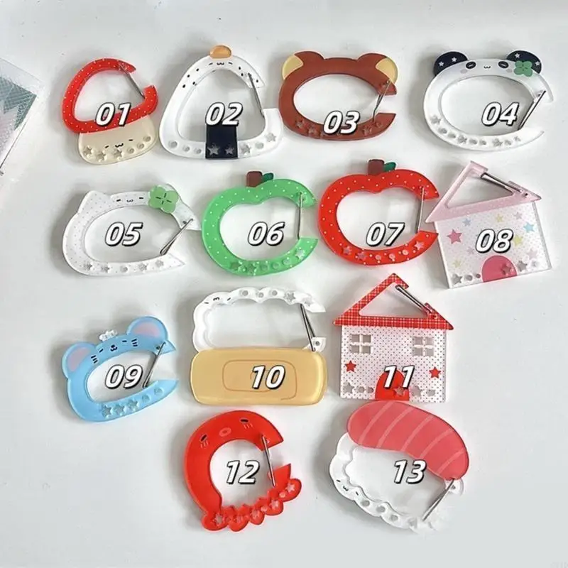 Carabiner Clip for Keys and Small Items Acrylic Pendant Handbook Decoration