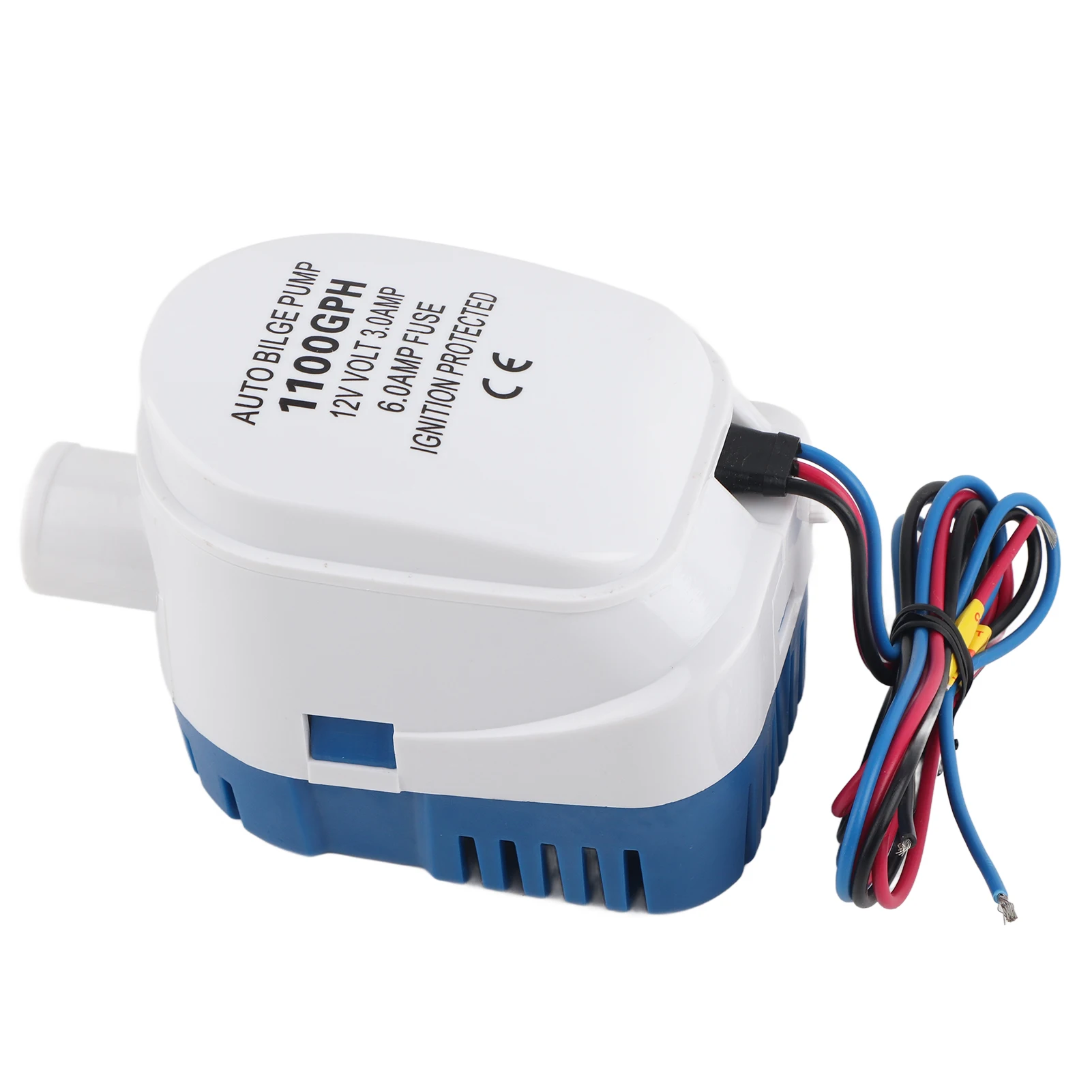 Bomba de agua de sentina sumergible automática marina, 1100GPH, barco, 12V, interruptor de flotador completamente automático, bomba de agua de sentina automática interna