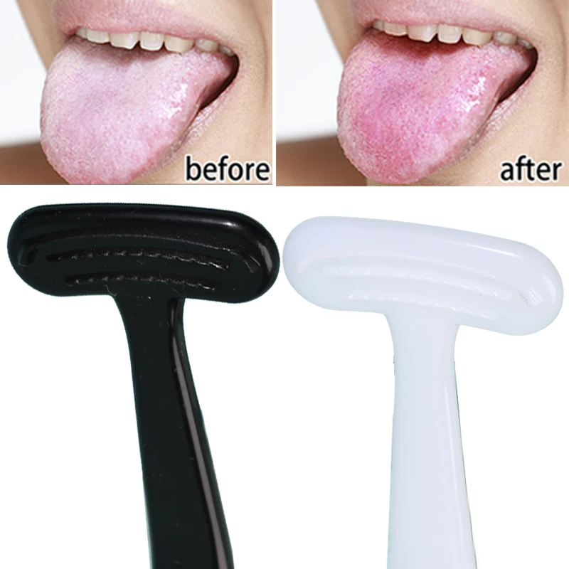 Dual Uses Tongue Scraper Cleaners Reusable Oral Health Cleaning Brush Hygiene Care Toothbrush Mouth Fresh Breath Scraping Tools