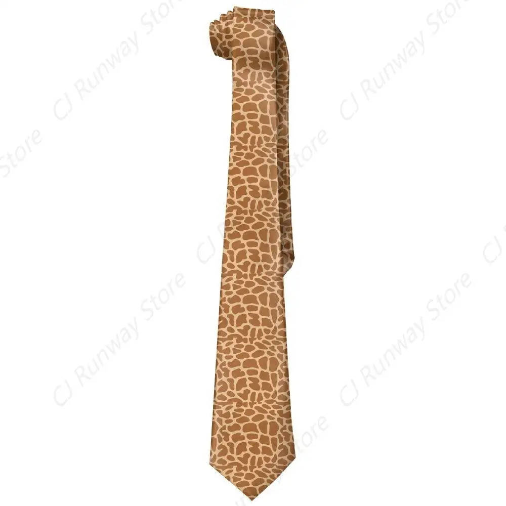 Giraffe Skin Mens Fashion Silk Ties Unique Gift Neckties