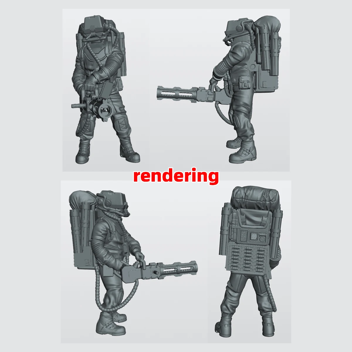 1/35 1/48 1/72 Maßstab Modellbausatz 3D Harz Miniatur-Soldatenfiguren Diorama Unbemalt Sci-Fi Menschliche Schwere Infanterie-Truppe DIY – Detail 6