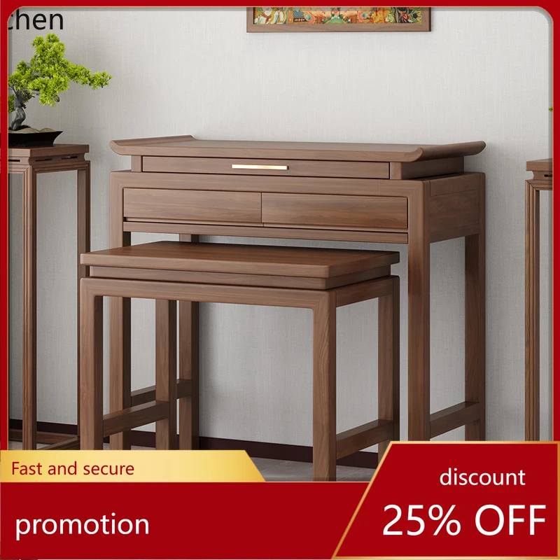 

HT table incense table household solid wood Buddhist platform new Chinese living room God of Wealth incense table