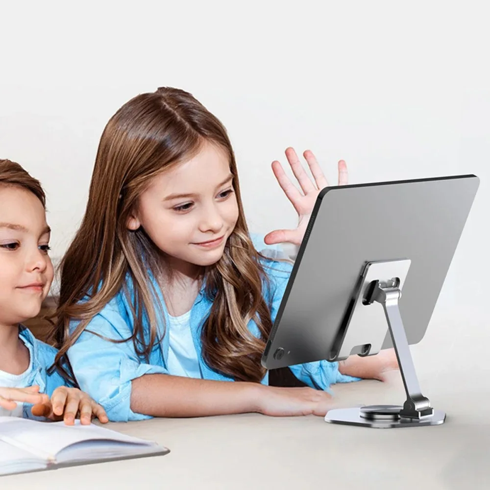 Riser per telefono cellulare Dock di supporto pieghevole regolabile in altezza multi-angolo con rotazione a 360 gradi per telefoni cellulari iPhone Smartphone Cellulari