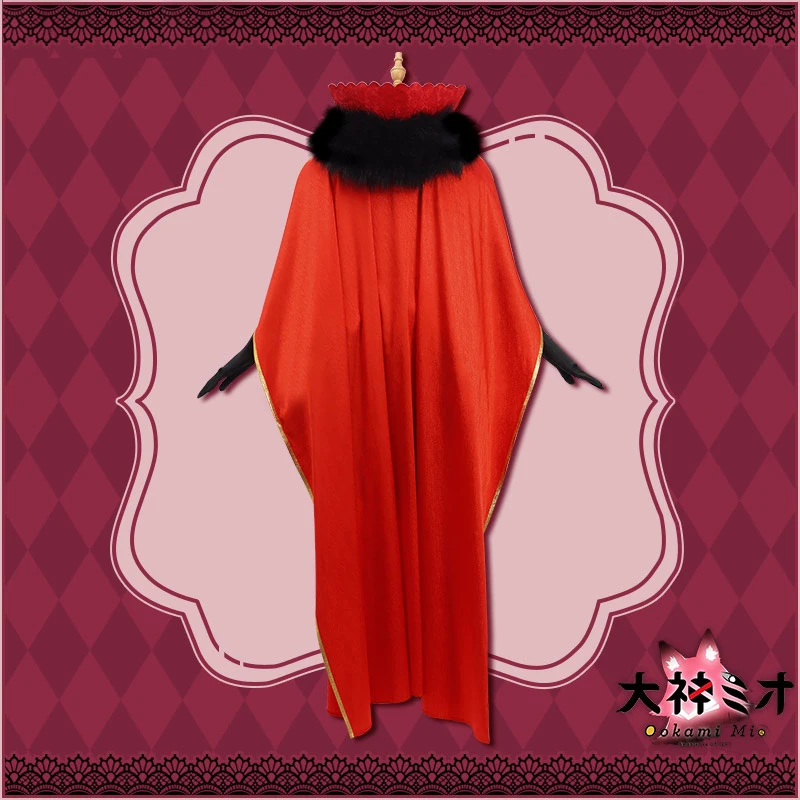 COSLEE [S-3XL] VTuber Hololive Ookami Mio New Uniform Dress Cosplay Costume Red Cloak Halloween Carnival Party Outfit Any Size