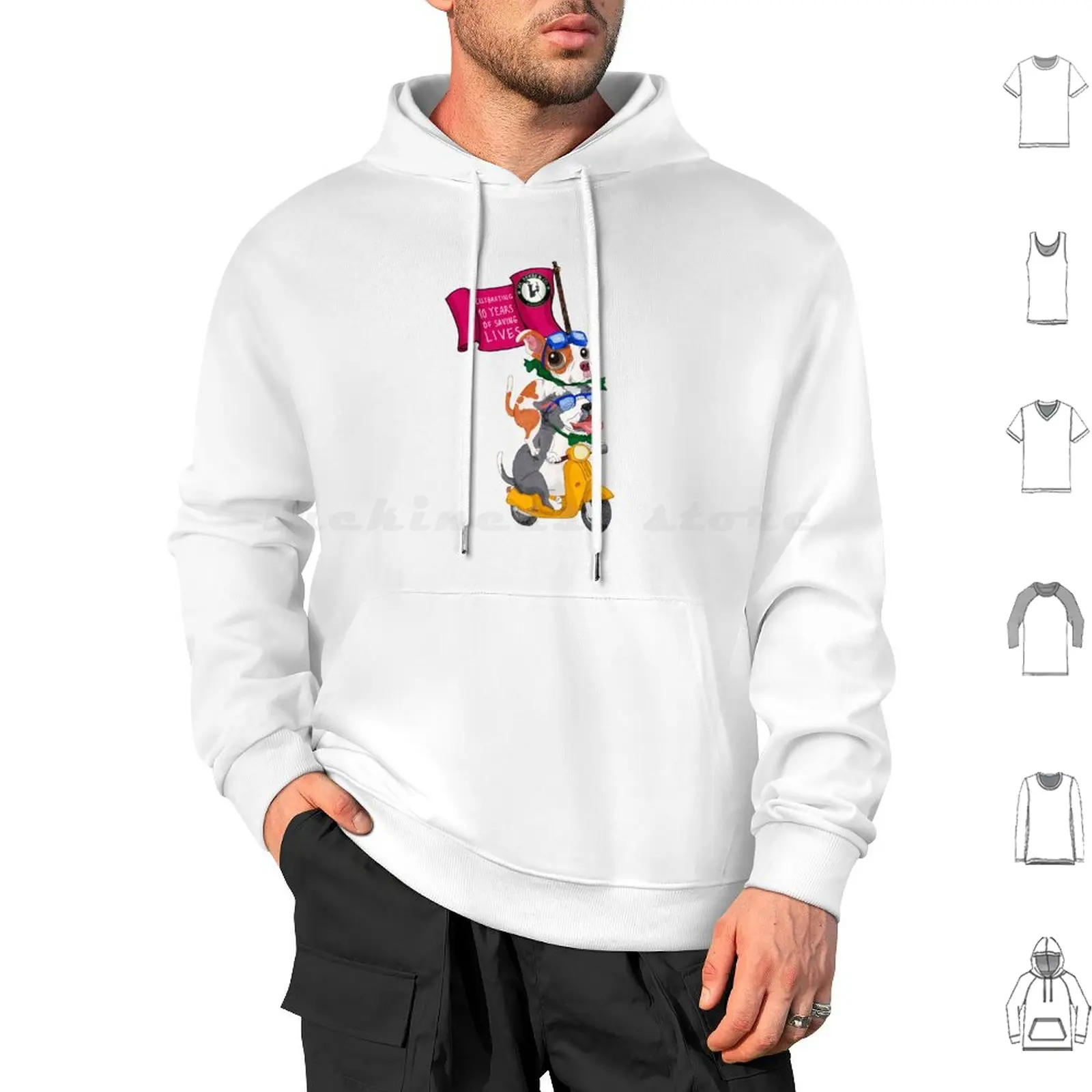 Click To See All : Full Collection-Tink & Azari Hoodie cotton Long Sleeve Pit Bull Animal Rescue Dog Fundraiser