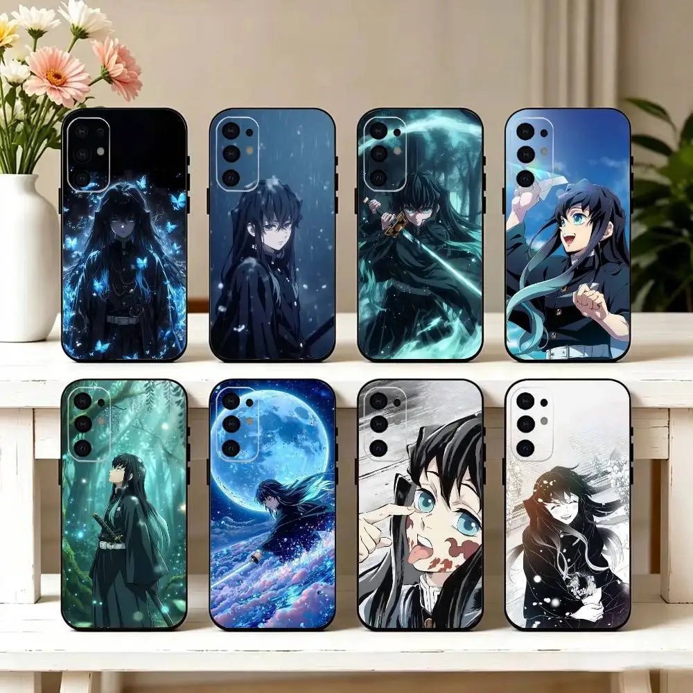 Anime Muichiro Tokito Phone Case Black Silicone Soft For Samsung S25,S24,S21,S22,S23,S30,Ultra,S20,Plus,Fe,Lite