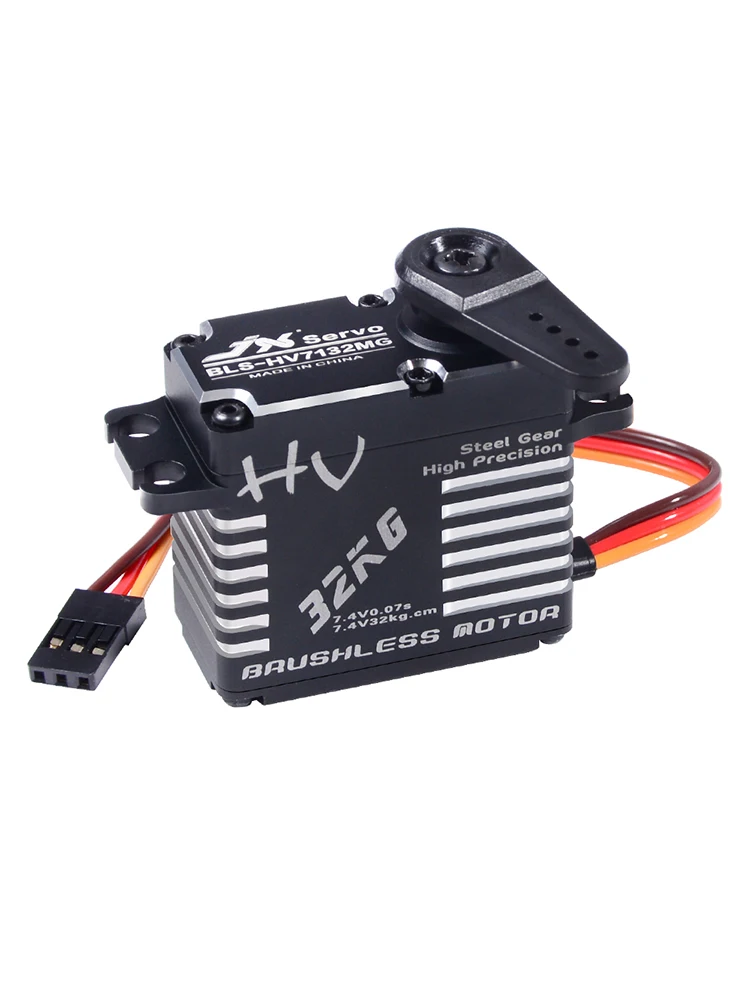 JX BLS-HV7132MG 32KG HV Hochpräzises Stahlgetriebe Voll-CNC-Aluminiumgehäuse Digitales Bürstenloses Servo für RC-Auto, Roboter, Buggy, Truck