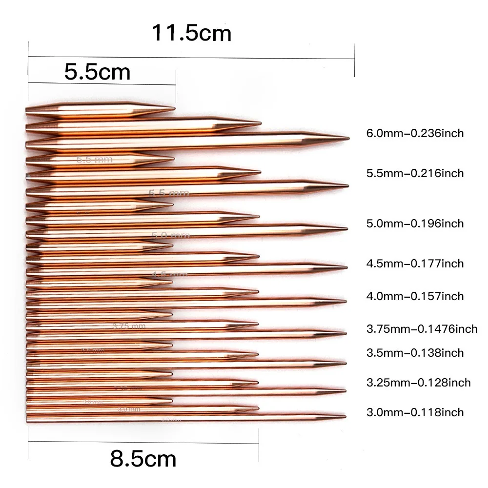 9 par wymiennych igieł dziewiarskich Zestaw szydełek Okrągła igła tkacka Przędza tkacka Narzędzia rzemieślnicze od 2,5 mm do 10,0 mm