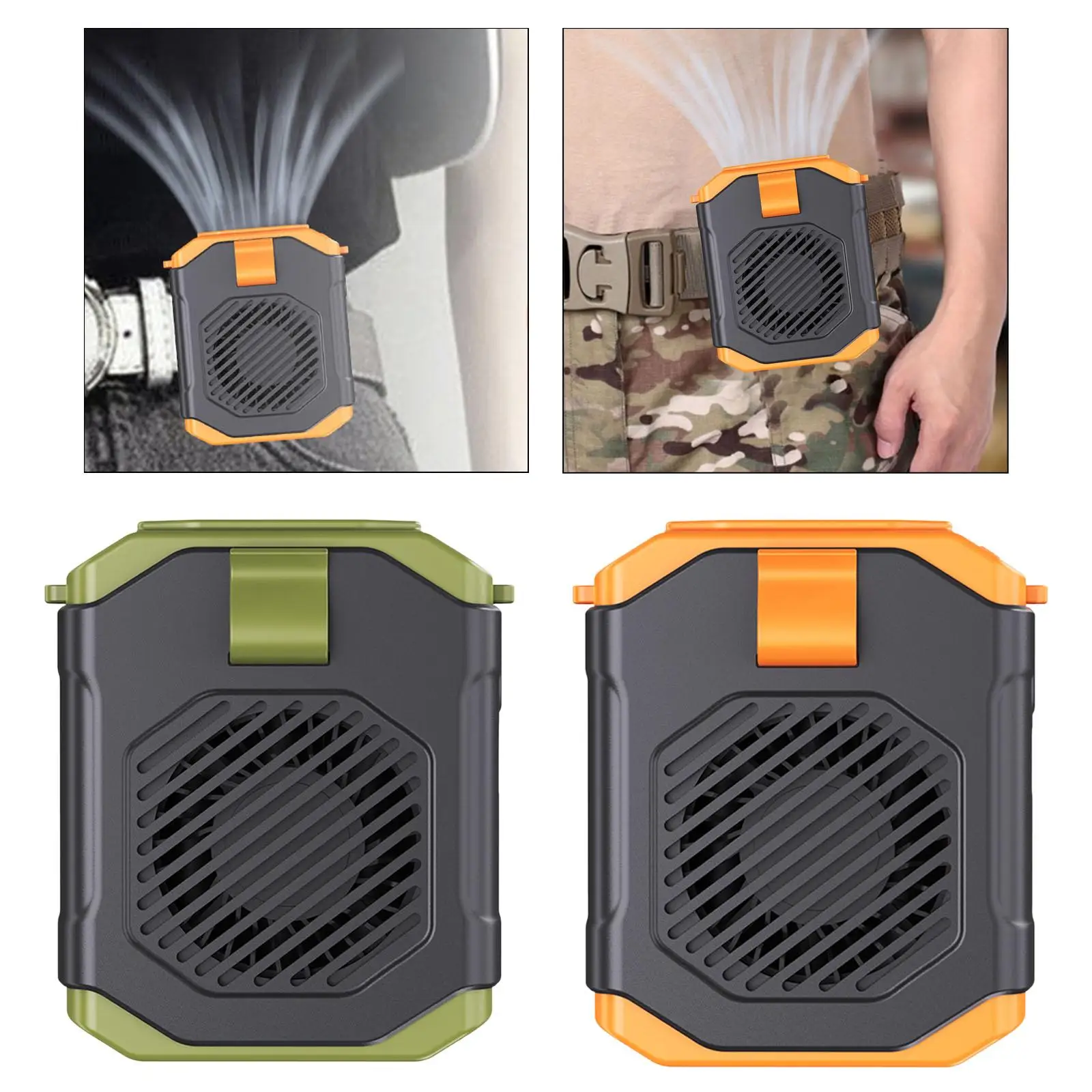 Portable Waist Fan Cooling Fan Lightweight Quiet Sturdy Wearable for Farm Work Cycling Outside Hiking