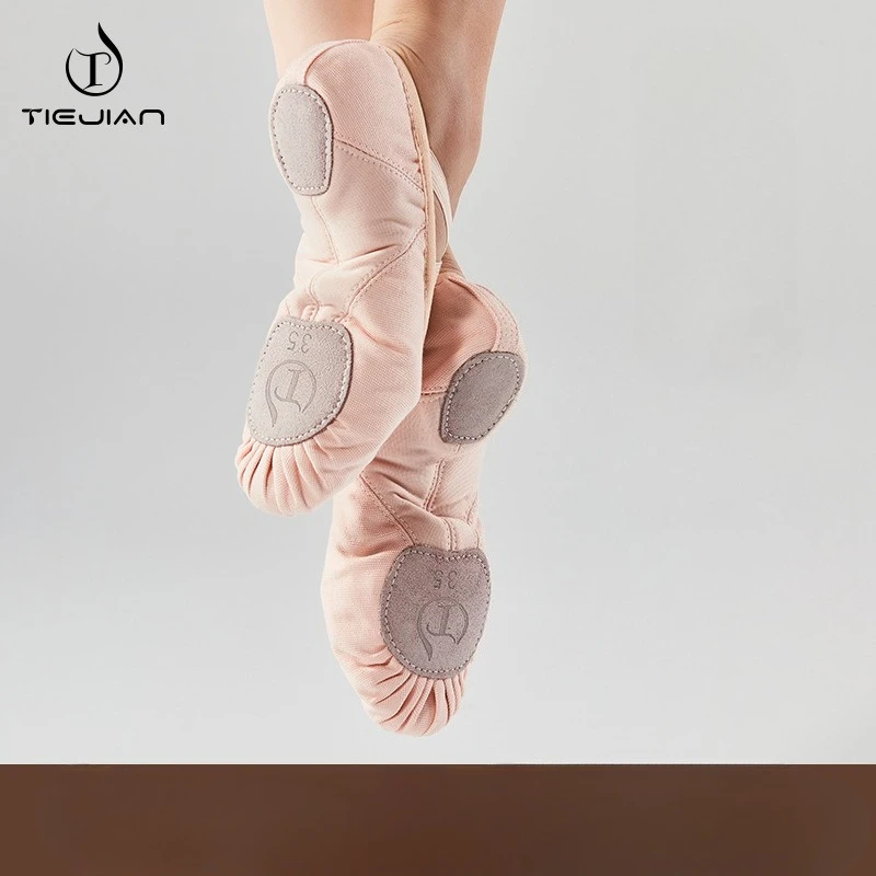 أحذية رقص تدريب بنعل ناعم مع ألواح قماشية أحذية اليوغا والباليه للبالغين للتدريب على الرقص والوضعية #4