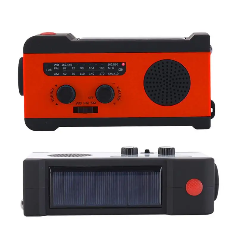 

Survival Radio Multifunctional Hand Crank Power Bank 2000mah Durable Solar Radio Am/Fm/NOAA Survival Tools For Home Tornadoes