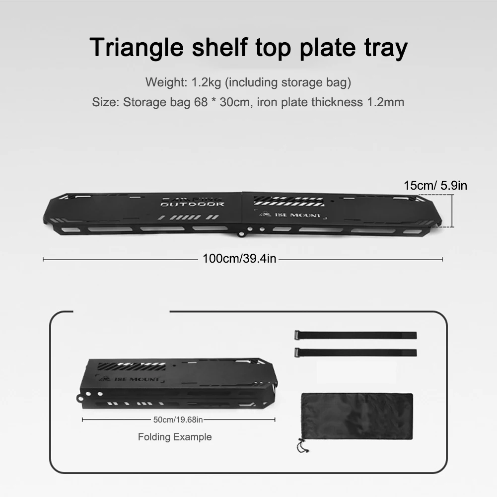 Folding Camping Tripod Top Plate Aluminum Alloy Triangle Storage Hanger Outdoor Camping Hanging Rack Top Plate with Hanging Hole