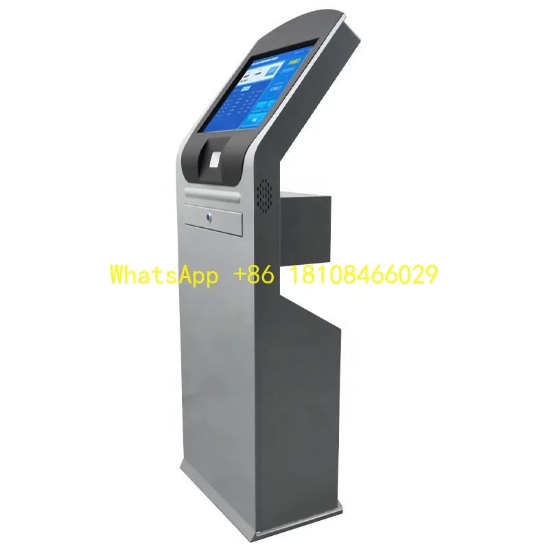 Queue Management Touch Screen Kiosk with Keyboard Self-service Kiosk QR Scanner