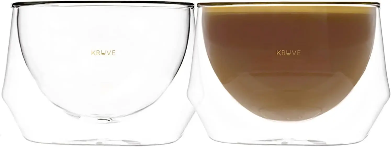 

Handcrafted Double-Wall Glass Coffee Cups Set of 2, 10oz/300ml for Latte Art & Espresso - Durable Borosilicate Glass