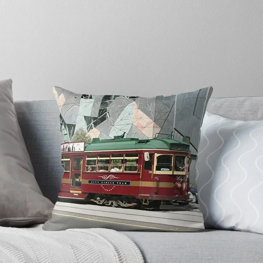 

Melbourne city tram, Victoria, Australia 3 Throw Pillow Christmas Covers For Cushions Sitting Cushion Custom Cushion pillow