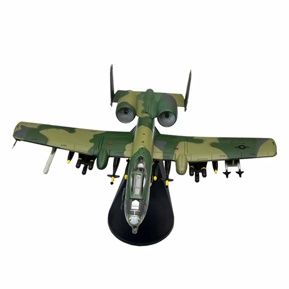 1/100 Scale US A-10 A10 Thunderbolt II Warthog Hog Attack Plane Fighter Diecast Metal Aircraft Model Children Boy Toy Gift