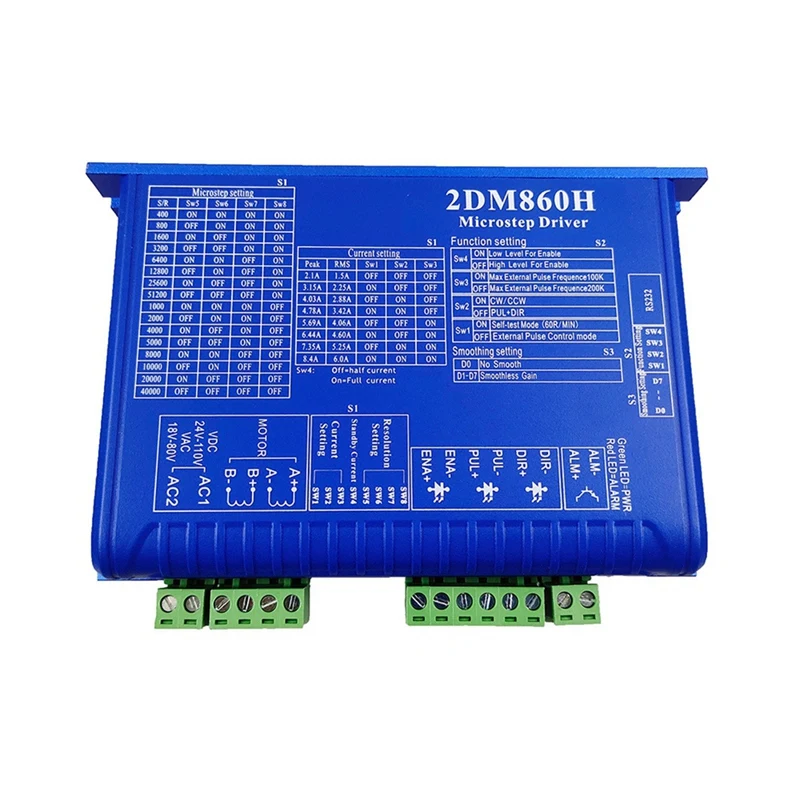 1 Piece 2Phase Digital Stepper Driver 2DM860H 24-110VDC 18-80VAC For NEMA34 Motor CNC Engraving Machine