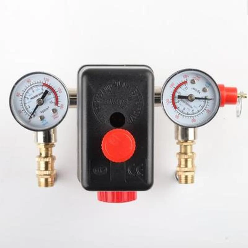 

1 Port Air Compressor Parts Bama Bracket Regulator Wind Air Compressor Bracket with Gauge Pressure Switch 220V Safety Valve