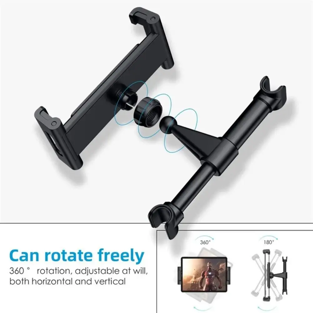 Foldable Car Rear Pillow Phone Holder Adjustable Bracket Hands-Free Rear Headrest Mounting Brackets Portable Flexible