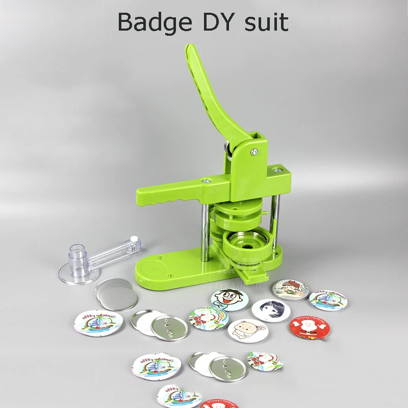 

25-58 мм DIY Art Button Maker Machine Kit, штамповочный пресс для штифтов с 100 шт. детали для кнопок + круглый резак + форма + мастерская