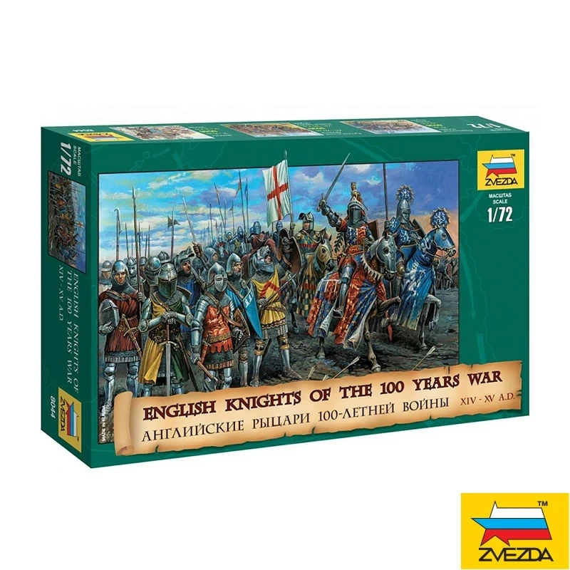 red-star-zvezda-1-72-english-knights-of-the-100-years'-war-8044-miniature-scene-static-model-educational-toys