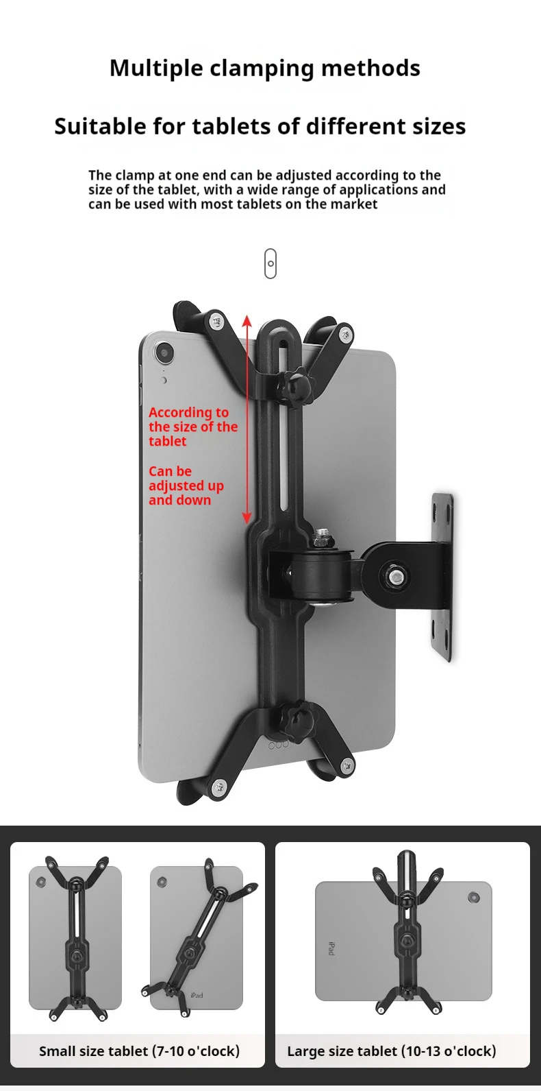 Flexible Angle Tablet Stand Wall Holder Tablet for iPad 11 inch Wall Mounted Universal Bracket Home Office Pad Wall Support