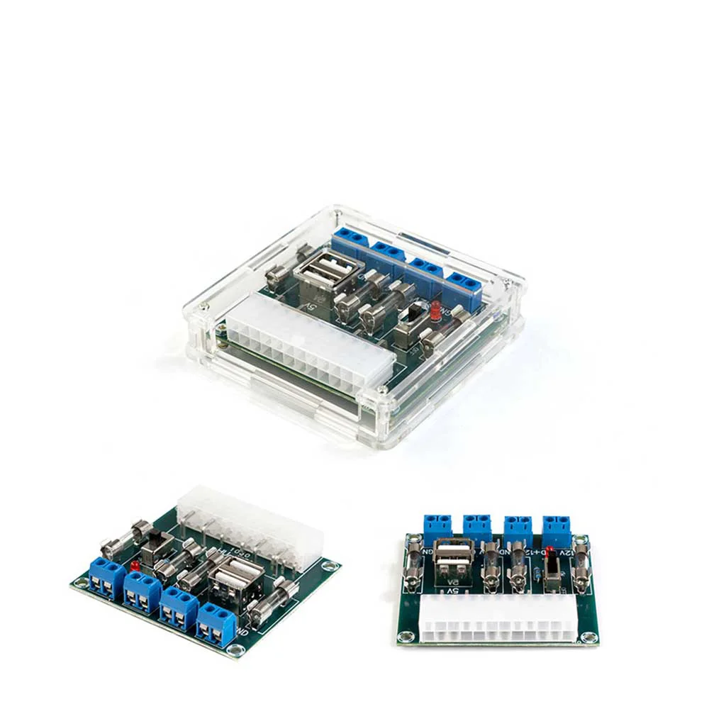 Carte d'adaptateur d'alimentation ATX pour ordinateur de bureau 24 broches module d'extension d'adaptateur de câblage de prise de courant ATX