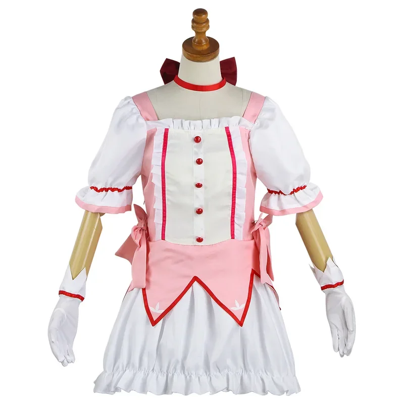 Cossky Kaname Madoka cosplay costume adult girls dress wig suits women Halloween carnival