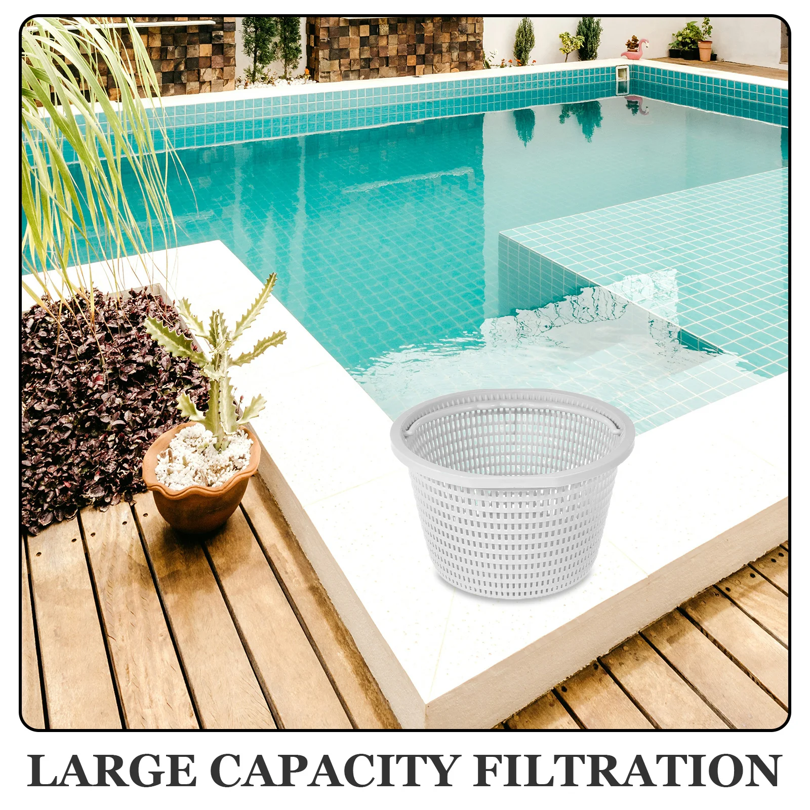 

Large Swimming Pool Filter Basket ABS Durable Strainer Skimmer Reusable Compatible for Hayward Pool Pump Protection Garbage Hair