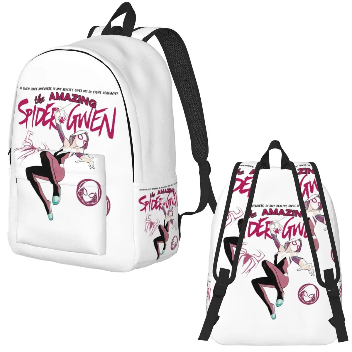 Spider Gwen Stacy The Amazing Backpack for Preschool Primary School Student Book Bags Boy Girl Kids Canvas Daypack Travel