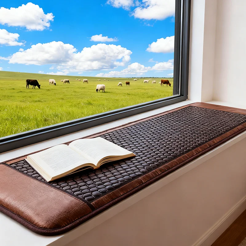 

Far Infrared Heating Mat with Germanium Tourmaline Stones Therapy Pad for Back Pain Relief Full Body Warmth Muscle Relaxation