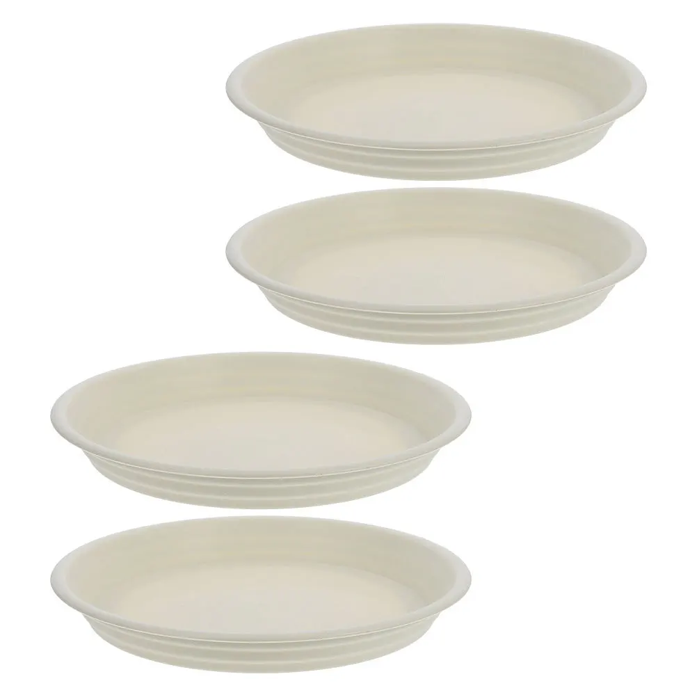 4 قطعة أصيص زهور بلاستيكي مستدير قاعدة سميكة زارع الصحون مانعة للتسرب المياه الماسك بالتنقيط الصواني حديقة داخلية في الهواء الطلق