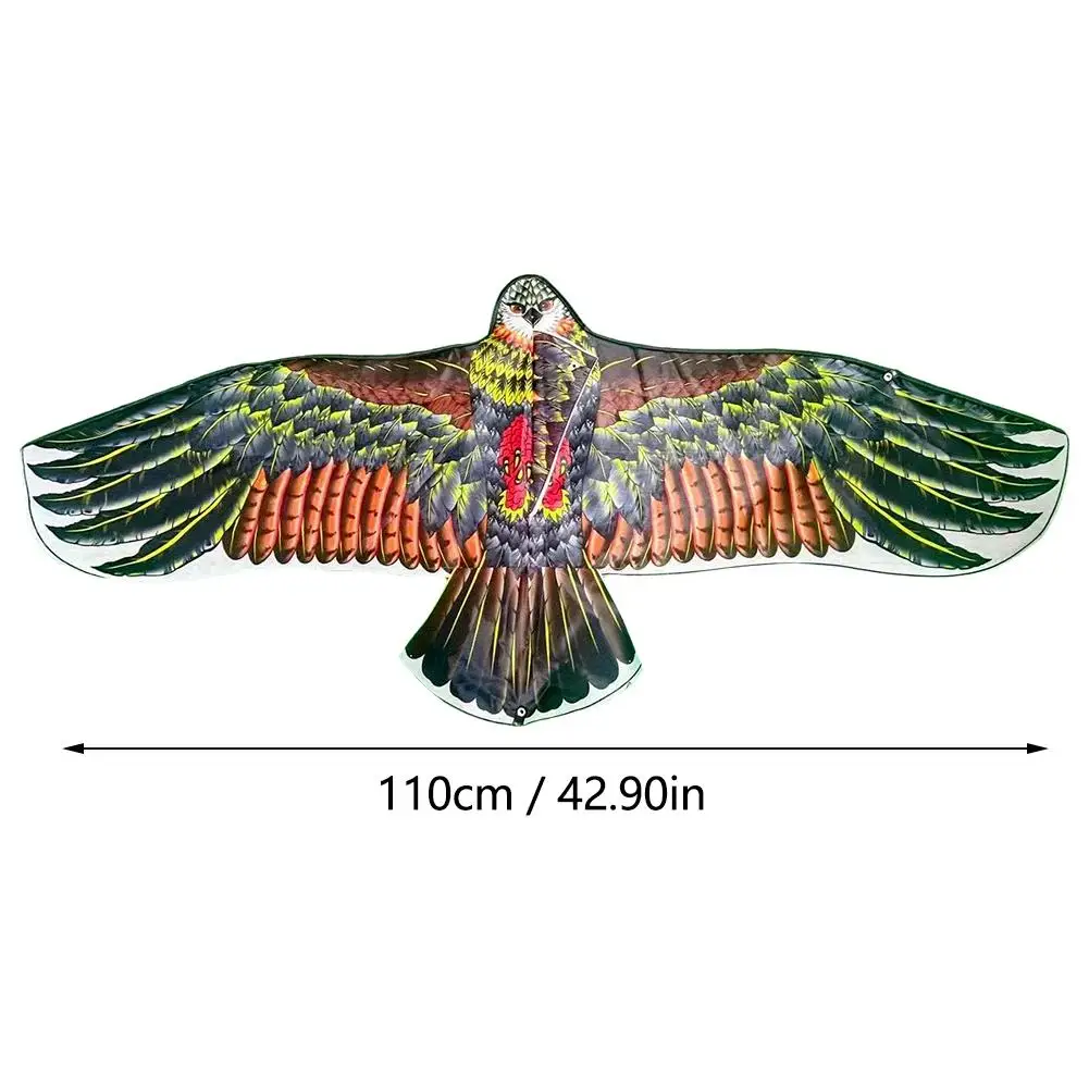 1.1m Eagle Kite With 30 Meter Kite Line Large Eagle Flying Bird Kites Children Gift Family Trips Garden Outdoor Sports DIY Toy