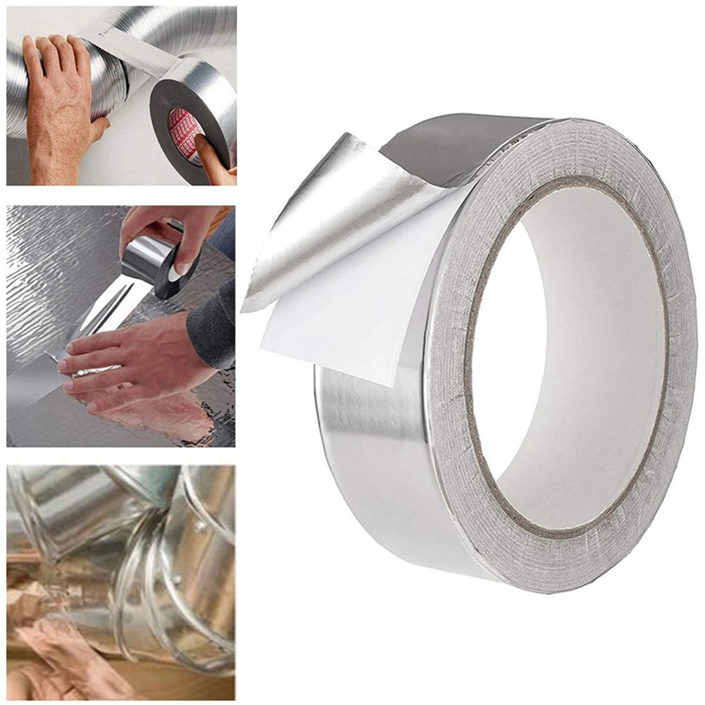Strong Aluminum Foil Tape Operating Temperature Ranging from 35 C to +120 C Application Temperature Ranging from 20 C to 40 C