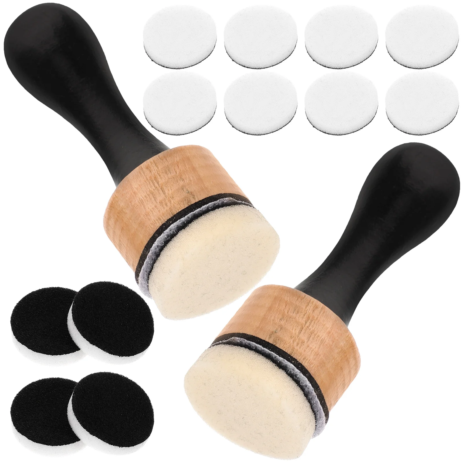 Round Replacement Foam Pad Aid Mini Ink Mixing Distress Pads for Blending Tools Supplies Sponge Wooden