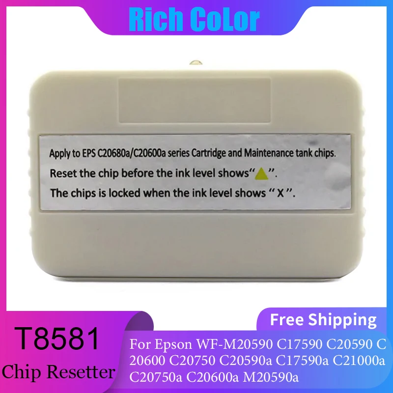 

T8581 Compatible Chip Resetter For Epson WF-M20590 C17590 C20590 C20600 C20750 C20590a C17590a C21000a C20750a C20600a M20590a